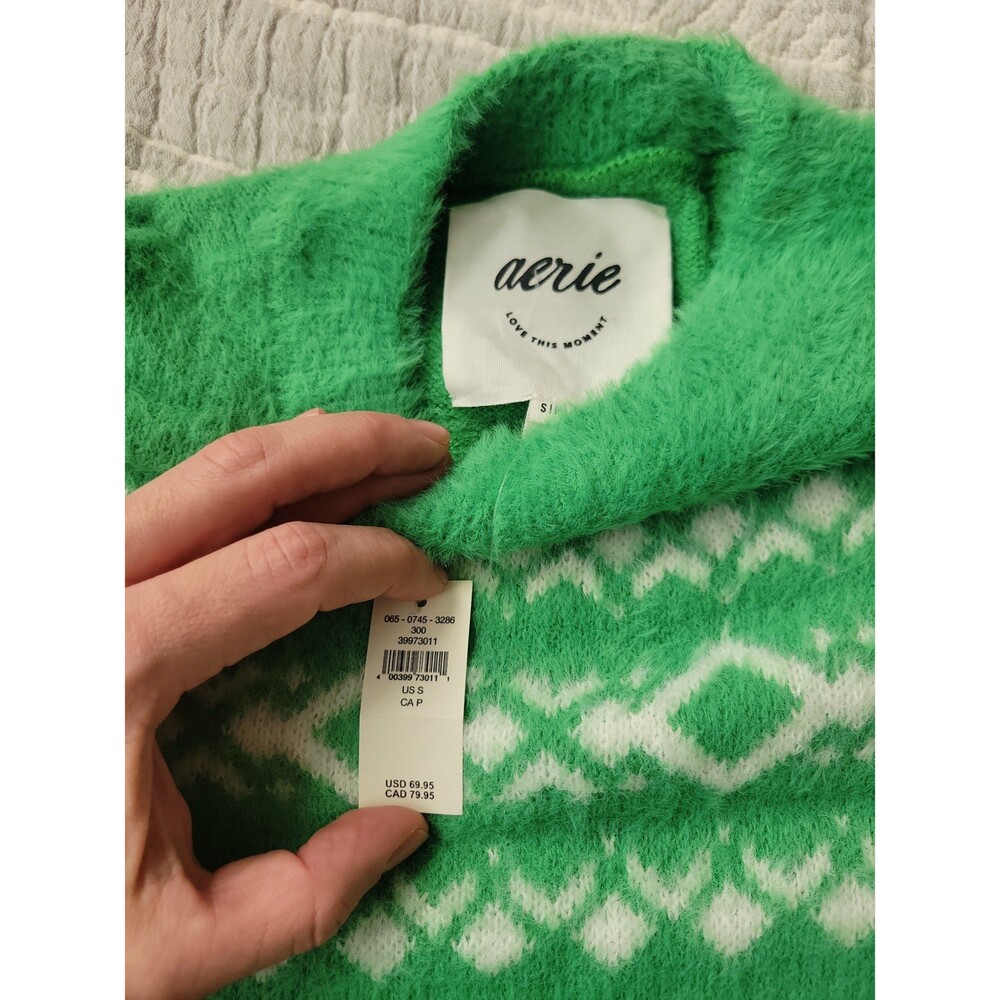 Aerie Oversized Crewneck Sweater – Size S (4–6) – NWT - Picture 2 of 4